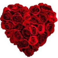 Roses in a Heart Bouquet - Love in the Air